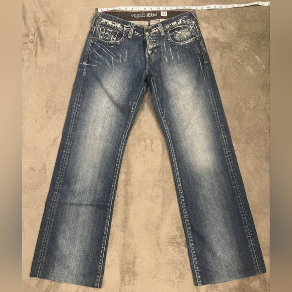 Guess Jeans Mens Rebel Boot Cut Jeans 31W 30L - Picture 2 of 5